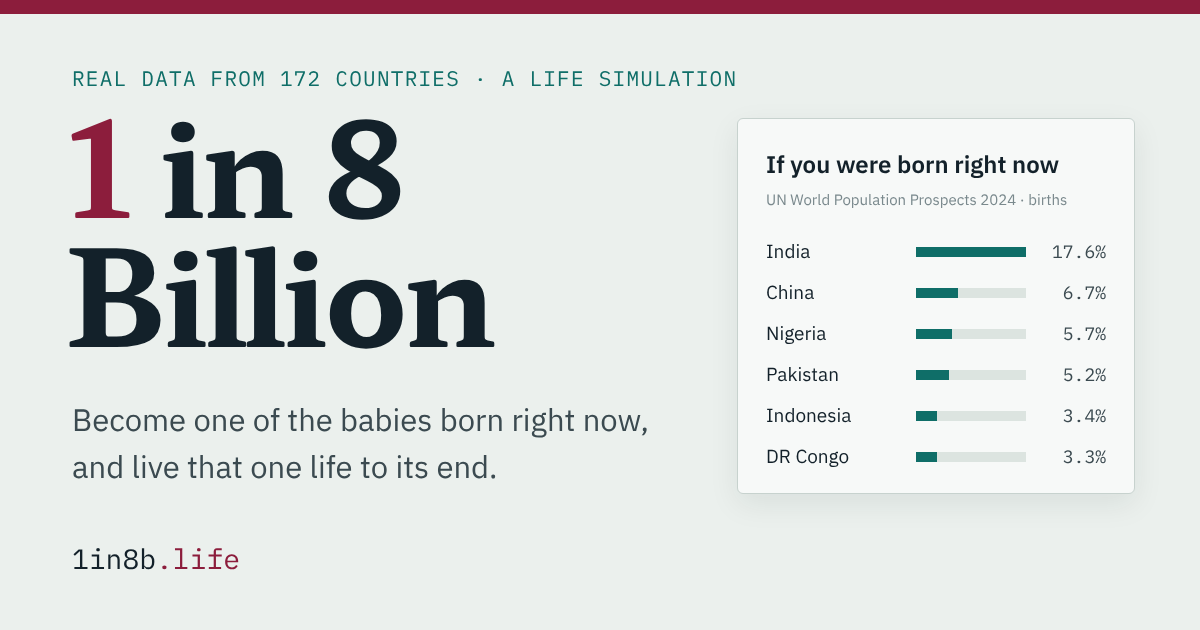 1 in 8 Billion game image